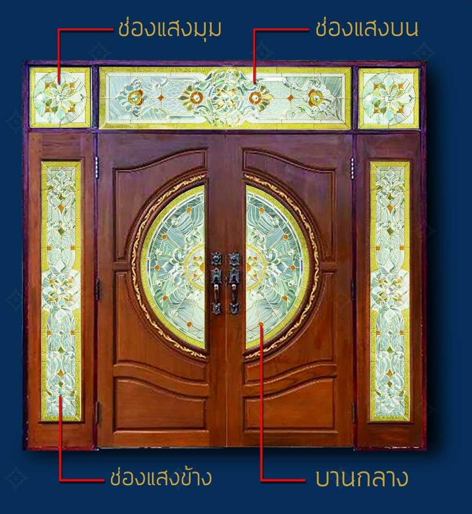 กระจกนิรภัยสเตนกลาสแตงโมชุด7ชิ้นรหัสG75
