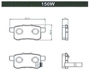 ผ้าเบรค (หลัง) Honda Accord G8 ปี 2008 - 2012