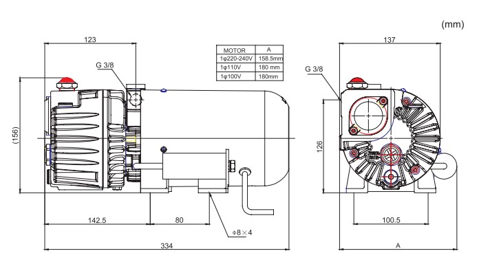 ปั๊มโรตารี่ HO-HSING รุ่น CP08 Series