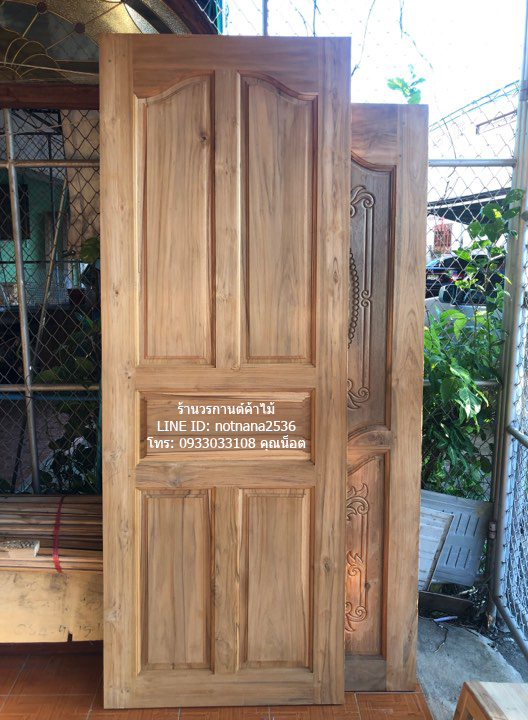 ประตูไม้สักเกรดB รหัสCB103