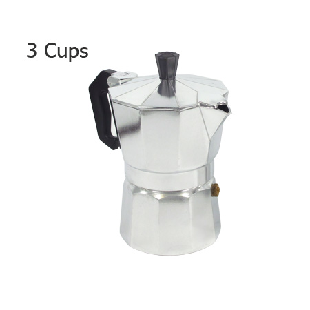 หม้อต้มกาแฟสดมอคค่าพอท (MOKA POT) อลูมิเนียม 3 ถ้วย