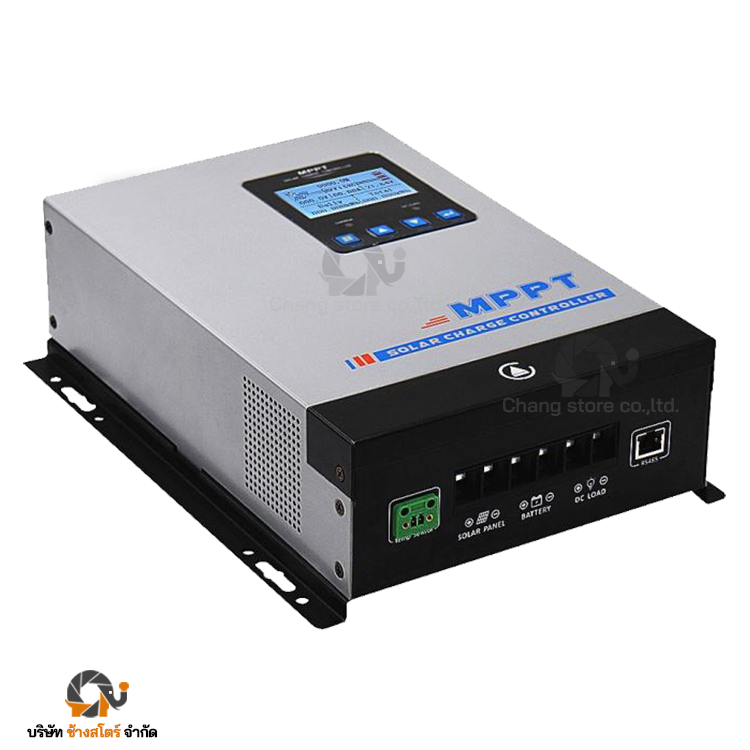 ตัวควบคุมการชาร์จ MPPT 40A โซล่าชาร์จเจอร์ กล่องเทา