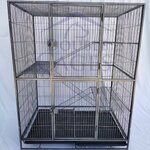 กรงแมว 4 หุน ประตูกลอนกึ่งอัตโนมัต (สีระเบิด)