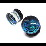 จิวแก้ว รุ่น Galaxy สีฟ้า (6-16 mm)