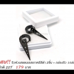 **SET พิเศษ** จิวห่วงสแตนเลสเกาหลีสีดำ (2ชิ้น) พร้อมกล่องจิว