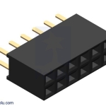 2.54mm pitch female double row female socket 2x6 pin