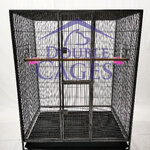 กรงนกแป็ป4หุน สีดำ และ สีระเบิด (ถาดรอง1ใบ)