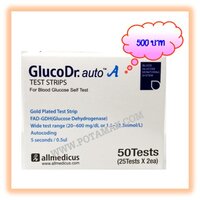 แผ่นตรวจน้ำตาล GlucoDr.auto A 50 Test