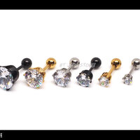 สีดำ หน้าเพชร 3mm