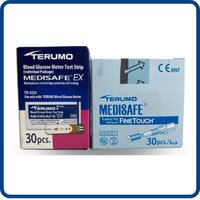 แผ่นตรวจน้ำตาล+เข็มเจาะเลือด Terumo Medisafe EX 30 Test