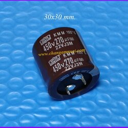 270uf450v ขนาด กว้าง 30 สูง 30 มิล
