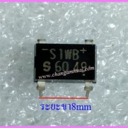 S1WB S60 S1WB60 DIP-4 1A 600V ไดโอดบริด แบบขาเสียบลงปริ้น