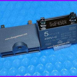 C 5uF450V คาปาซิสเตอร์ ยี่ห้อ BM 4 ขา