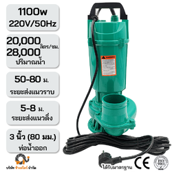 ปั๊มไดโว่ ไฟฟ้า 1100W 220V Sigel ท่อ 3 นิ้ว