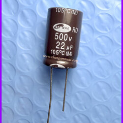 22uf500v ขนาด 16x25 ยี่ห้อ Samwha