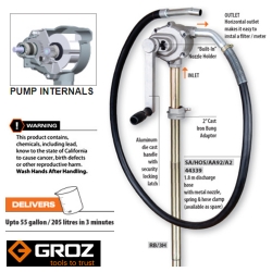ปั๊มสูบน้ำมันมือหมุน GROZ รุ่น RB/3H ( ROTARY BOOSTER PUMP 3:1 )