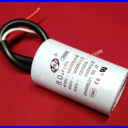 Senju CBB60 คาปาซิสเตอร์ 8uF450V แบบมีสาย เกรดA