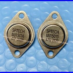 MJ15015+MJ15016 ยี่ห้อ SPTECH ทรานซิสเตอร์ จานบิน สินค้าคู่ละ