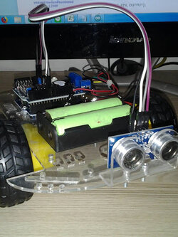 ชุดคิท หุ่นยนต์หลบสิ่งกีดขวาง Arduino HY-SRF05