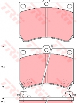 ผ้าเบรค TRW ล้อหน้า Mazda 323 Astina 1.8 ปี 1990-1999 DTEC (GDB1029)
