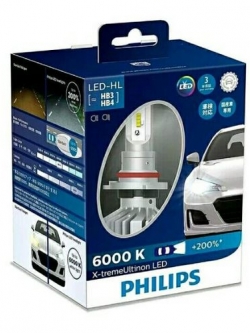 หลอดไฟรถยนต์ Philips ไฟหน้า LED HB3/HB4 X-TREME UL