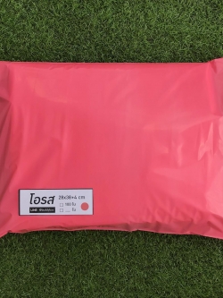 แพค 100 ใบ ซองไปรษณีย์พลาสติก สีชมพูโอรส ขนาด 28x38+4 cm เกรด A