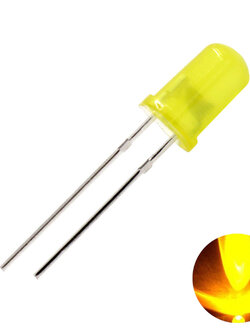 หลอดไฟ LED 5mm สีเหลือง 5 ชิ้น