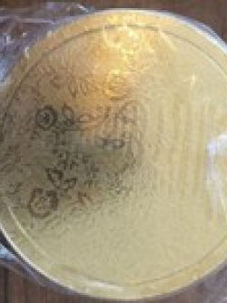 ฐานรองมูสแบบกลม สีทองลายฉลุ