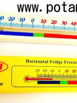 Horizontal Fridge Freezer Thermometer