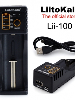 ที่ชาร์จแบตเตอรี่ 18650 แบบ 1 ก้อน LiitoKala-100 USB