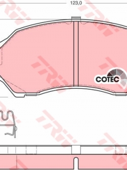 ผ้าเบรค TRW ล้อหน้า Mazda 323 Protege 1.6 ปี 1998-2004 DTEC (GDB3193)