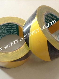 เทป PVC ตีเส้นพื้น ขนาด 48มม.x33ม. สีเหลือง-ดำ