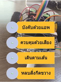 ชุดคิท หุ่นยนต์ Arduino 4 in 1 - บังคับด้วยแอพ / ควบคุมด้วยเสียงปรบมือ / เดินตามเส้น / หลบสิ่งกีดขวาง