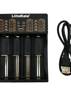 ที่ชาร์จแบตเตอรี่ 18650 แบบ 4 ก้อน LiitoKala-Lii402 USB