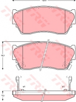 ผ้าเบรค TRW ล้อหน้า NISSAN NX 1.6 ปี 1991-1993 DTEC (GDB1012)