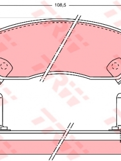 ผ้าเบรค TRW ล้อหน้า NISSAN Sunny Cheery N12 ปี 1982-1985 DTEC (GDB732)