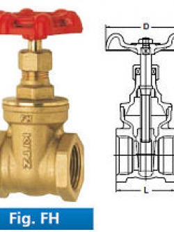 KITZ ประตูน้ำทองเหลือง 1/4 นิ้ว