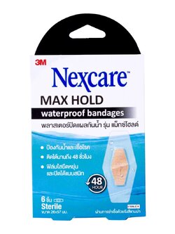 พลาสเตอร์ใส ปิดแผลกันน้ำ รุ่นแม็กซ์โฮลด์ (6 ชิ้น/กล่อง) 3M เน็กซ์แคร์