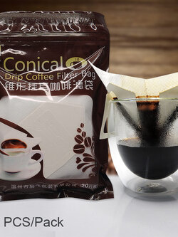 ถุงกรองกาแฟ ดริปคอฟฟี่แบบหูแขวน 90x90 mm. 1 แพ็ค 20 ชิ้น 1610-537
