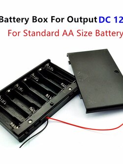 รางถ่าน AA 8 ก้อน 12 โวลต์