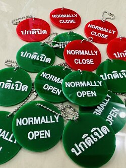 ป้ายแขวนวาล์ว อะคริลิค