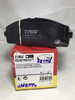 TRW ผ้าเบรค (หน้า) รถตู้ คอมมูเตอร์ Commutor KDH222 3.0 D D4D ปี 2005 on (GDB7693UT)