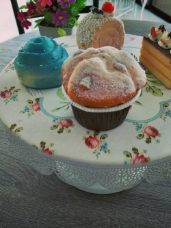 สแตนเค้กลายดอกไม้