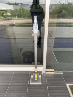 อุปกรณ์จ่ายแอลกอฮอล์แบบเท้าเหยียบ วัสดุสแตนเลส 304