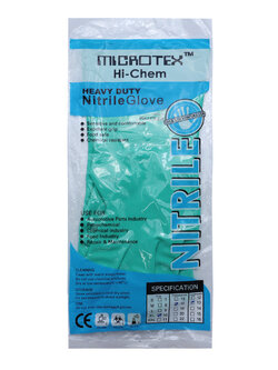 ถุงมือยางไนไตร 15 mil ป้องกันน้ำมัน (ยกลัง)