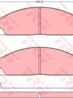 ผ้าเบรค TRW ล้อหน้า NISSAN Big M Frontier 4WD 2.7 , 3.0 ปี 2001 - 2007 UTEC (GDB1017)