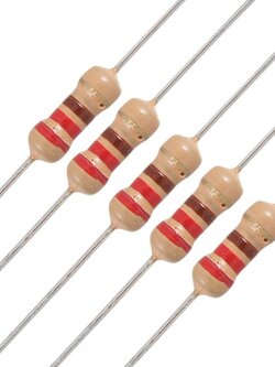 รีซิสเตอร์ 220 OHM 1/4W 5% จำนวน 10 ตัว