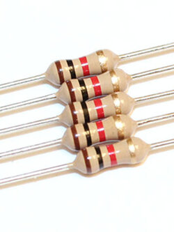 รีซิสเตอร์ 1K Ohm 1/4W 5% จำนวน 10 ตัว