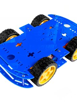4WD Smart Robot Car Chassis Kits (Blue Color)