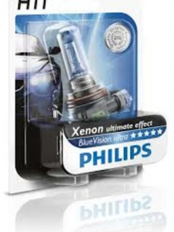 หลอดไฟรถยนต์ Philips H11 Blue Vision 12V 55W PGJ19-2 แพ๊คคู่